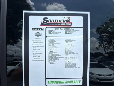 Used 2026 RAM 1500 Limited w/ Body Color Bumper Group AWD/4WD image 13