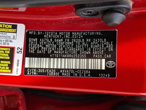 Certified 2024 Toyota Camry SE FWD image 26