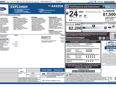 Used 2025 Ford Explorer ST-Line w/ Premium Package RWD image 11