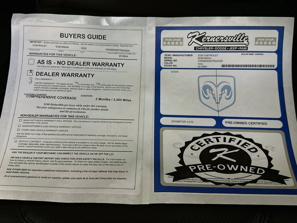 Used 2026 Chevrolet Suburban RST w/ Comfort Package AWD/4WD image 38