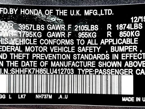 Used 2020 Honda Civic EX-L image 24