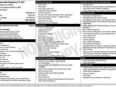 Used 2026 Chevrolet Equinox LT w/ LPO, Floor Liner Package AWD/4WD image 10