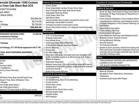 New 2026 Chevrolet Silverado 1500 Custom Trail Boss w/ Dark Appearance Package image 5