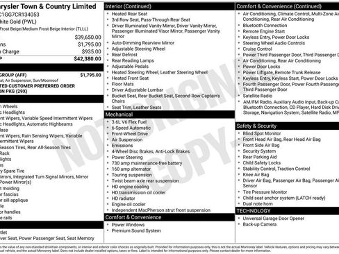 Used 2012 Chrysler Town & Country Limited w/ Luxury Group image 9