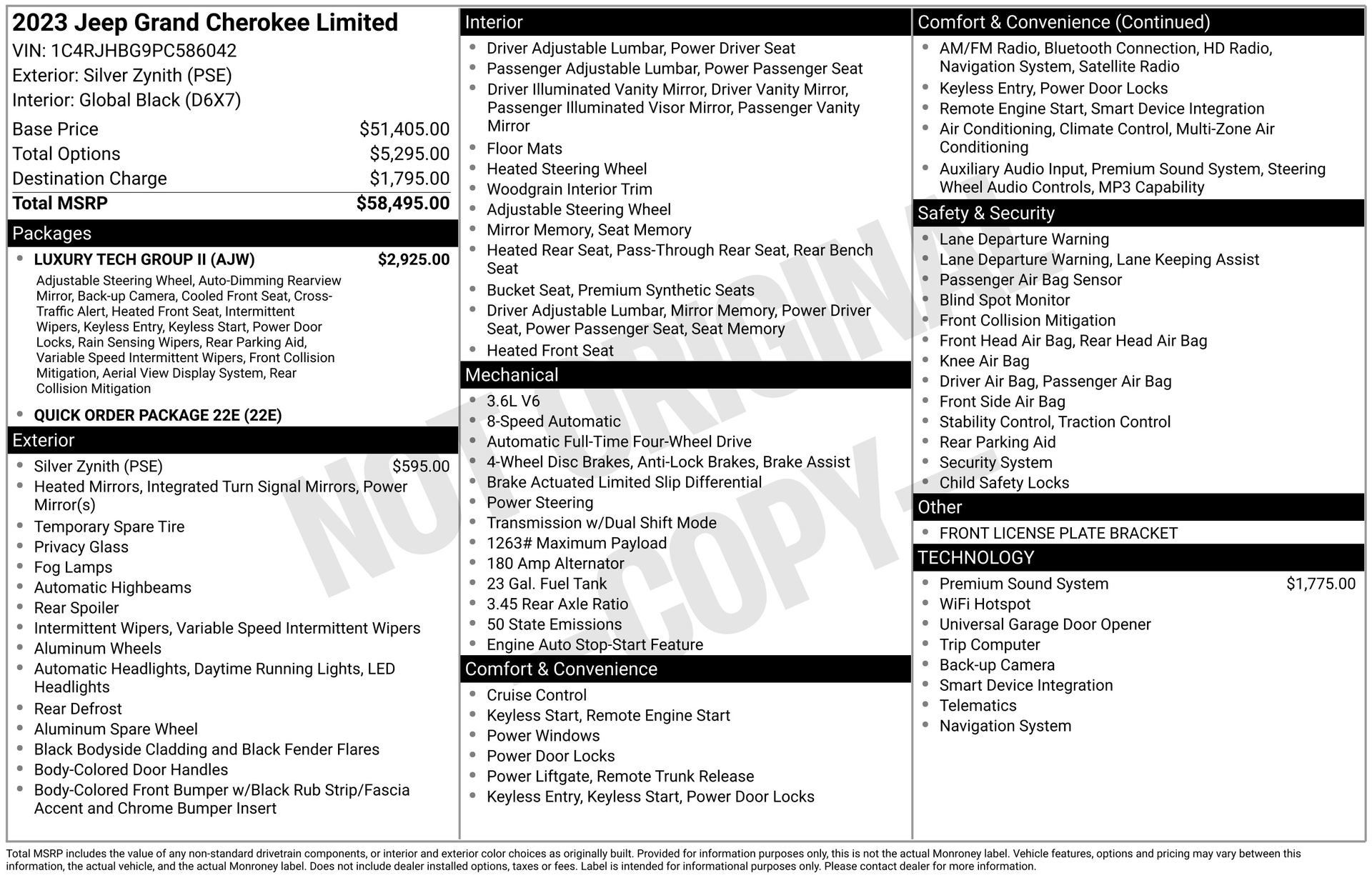 Used 2023 Jeep Grand Cherokee Limited w/ Luxury Tech Group II AWD/4WD image 3