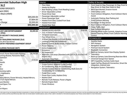 Used 2025 Chevrolet Suburban High Country AWD/4WD image 3