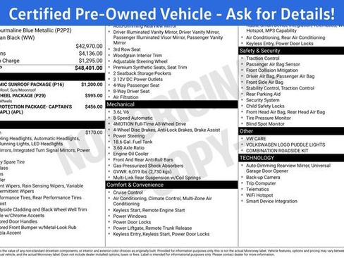 Certified 2023 Volkswagen Atlas SE w/ Panoramic Sunroof Package AWD/4WD image 7