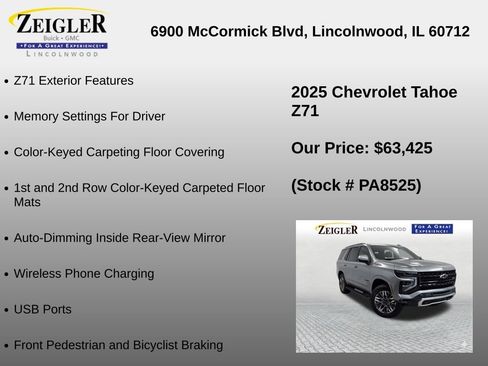 Used 2025 Chevrolet Tahoe Z71 AWD/4WD image 34