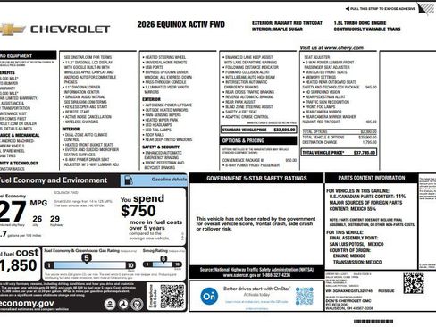 New 2026 Chevrolet Equinox ACTIV w/ Convenience Package III FWD image 4