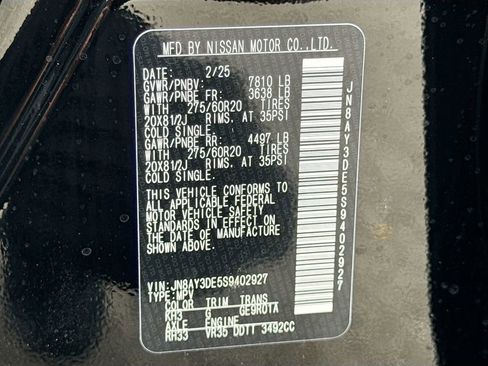 New 2025 Nissan Armada PRO-4X w/ Pro-4X Premium Package image 35