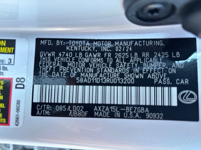 Used 2024 Lexus ES 250 w/ Premium Package AWD/4WD image 35