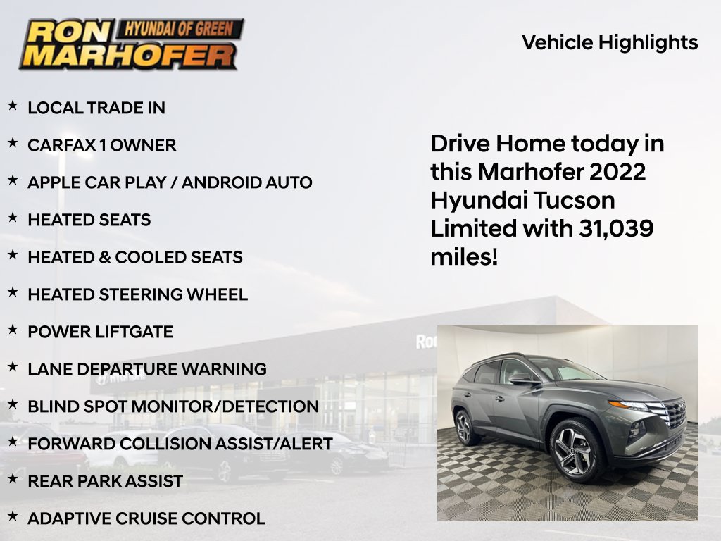 Certified 2022 Hyundai Tucson Limited AWD/4WD image 16