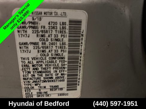 Used 2019 Nissan Rogue SV AWD/4WD image 13