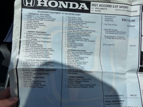Used 2021 Honda Accord Sport image 49