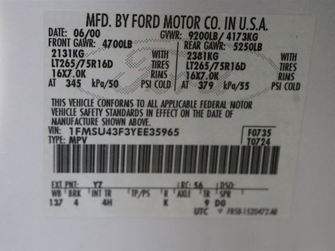 Used 2000 Ford Excursion Limited AWD/4WD image 94