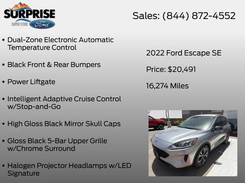 Used 2022 Ford Escape SE w/ SE Sport Appearance Package FWD image 15
