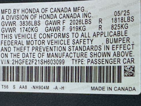 Used 2025 Honda Civic LX image 12