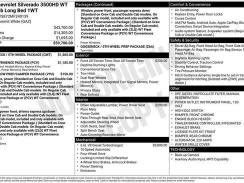 Used 2021 Chevrolet Silverado 3500 W/T w/ Gooseneck/5TH Wheel Package image 3