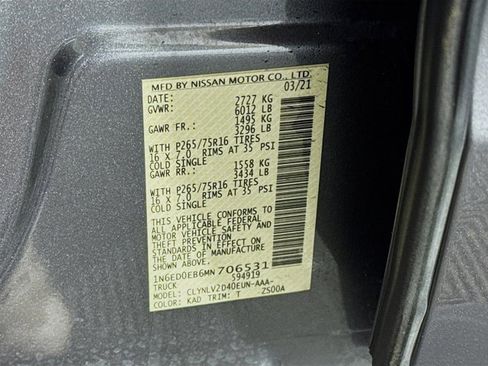 Certified 2021 Nissan Frontier PRO-4X image 33