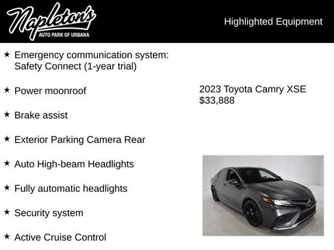 Used 2023 Toyota Camry XSE w/ Navigation Package FWD image 16