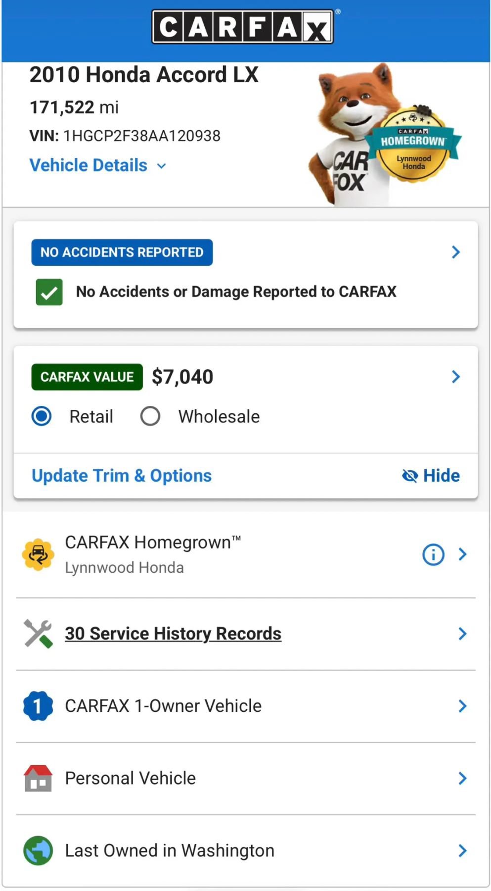 Used 2010 Honda Accord LX image 18