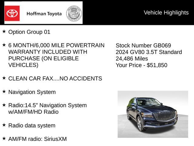 Used 2024 Genesis GV80 3.5T AWD/4WD image 5