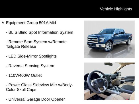 Used 2017 Ford F150 Lariat w/ Equipment Group 501A Mid AWD/4WD image 5