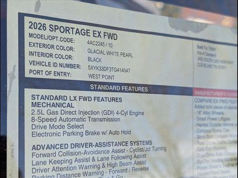 Used 2026 Kia Sportage EX FWD image 14