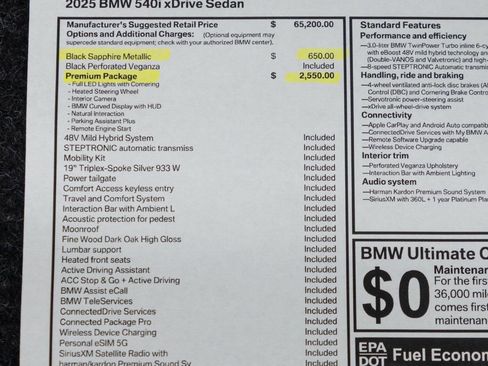 Used 2025 BMW 540i xDrive image 55