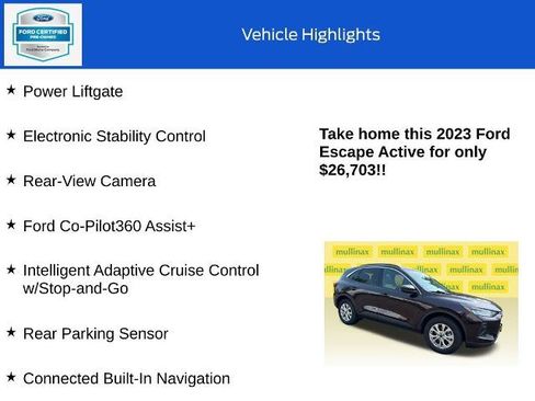 Certified 2023 Ford Escape Active w/ Tech Pack #1 AWD/4WD image 19