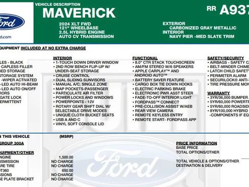 Used 2024 Ford Maverick XLT image 2