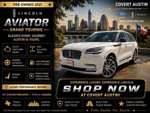 Certified 2021 Lincoln Aviator Grand Touring w/ Elements Package Plus AWD/4WD image 1