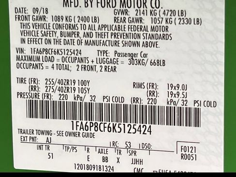 Used 2019 Ford Mustang GT Premium w/ GT Performance Package image 32