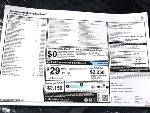 New 2026 BMW X3 xDrive30 w/ Convenience Package image 37
