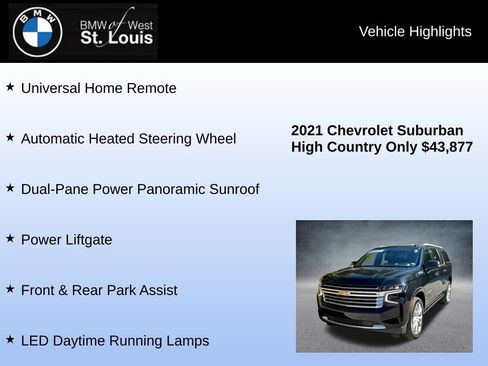 Used 2021 Chevrolet Suburban High Country w/ Premium Package 2 image 23