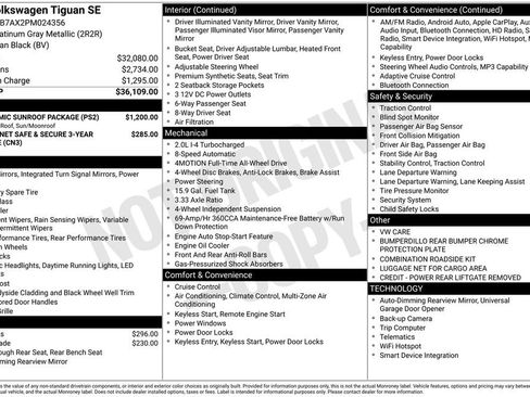 Certified 2023 Volkswagen Tiguan SE w/ Panoramic Sunroof Package AWD/4WD image 36