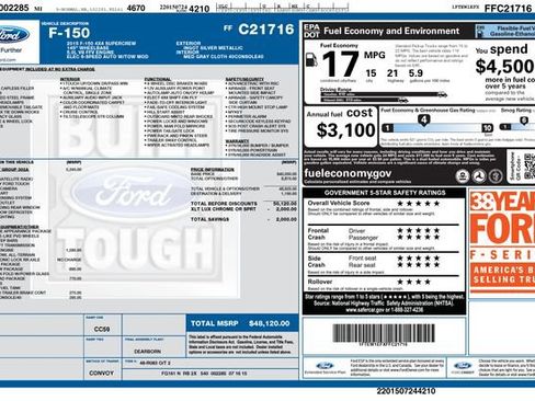 Used 2015 Ford F150 XLT w/ Equipment Group 302A Luxury AWD/4WD image 13