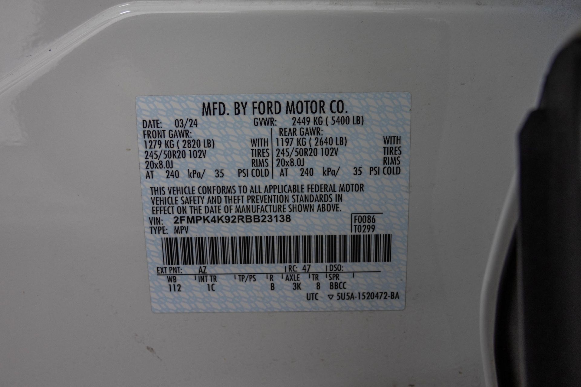 Used 2024 Ford Edge Titanium w/ Equipment Group 301A AWD/4WD image 56