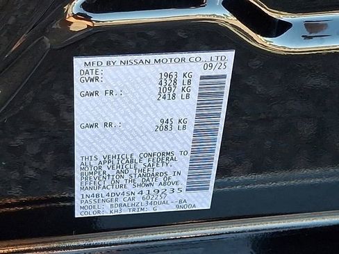 New 2025 Nissan Altima 2.5 SV w/ SV Special Edition Package image 20