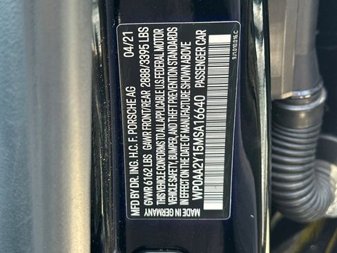 Certified 2021 Porsche Taycan RWD image 28