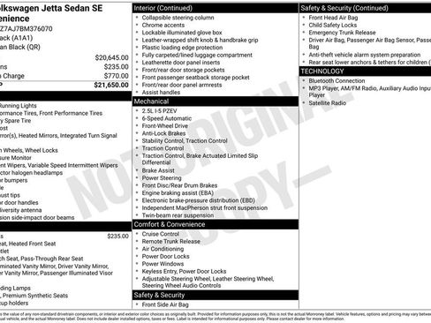 Used 2011 Volkswagen Jetta SE FWD image 2