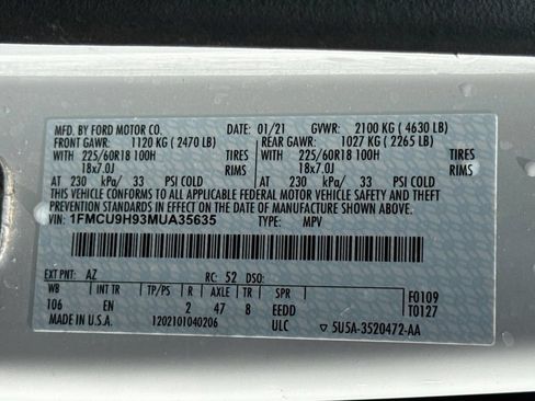 Used 2021 Ford Escape SEL w/ Technology Package AWD/4WD image 40