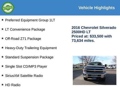 Used 2016 Chevrolet Silverado 2500 LT w/ LT Convenience Package image 2