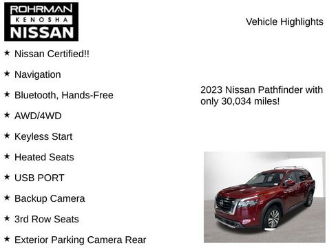 Certified 2023 Nissan Pathfinder SL AWD/4WD image 8