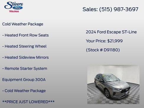 Certified 2024 Ford Escape ST-Line AWD/4WD image 8
