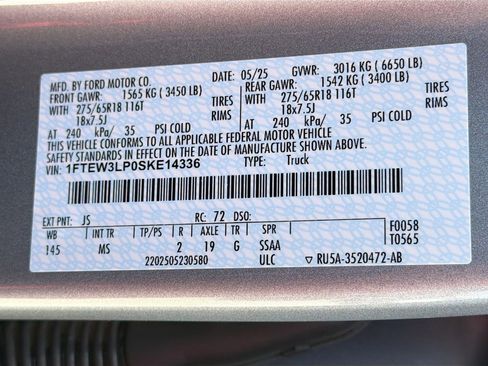 Used 2025 Ford F150 XLT w/ Equipment Group 301A Standard image 34