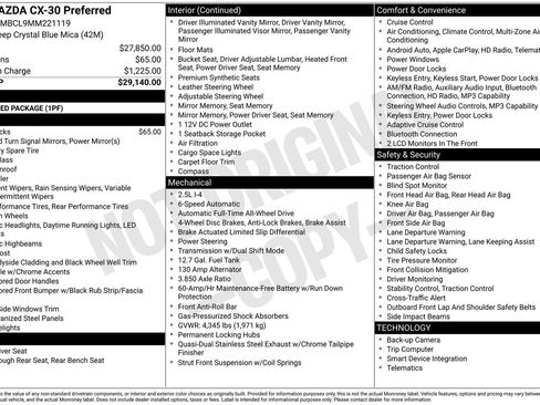 Used 2021 MAZDA CX-30 AWD 2.5 S w/ Preferred Package image 27