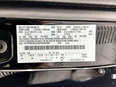 Used 2024 Ford F150 Raptor w/ Equipment Group 803A Raptor R image 36