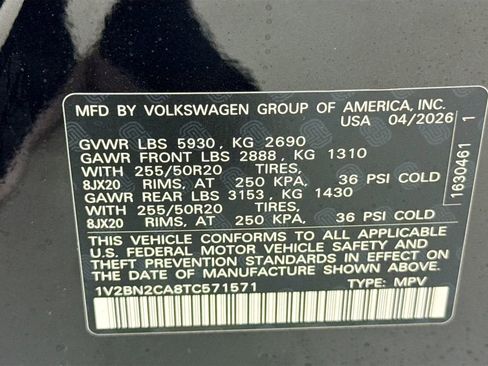 New 2026 Volkswagen Atlas SEL AWD/4WD image 34