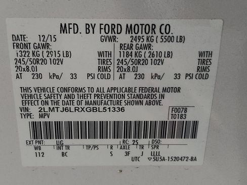 Used 2016 Lincoln MKX Reserve w/ Technology Package FWD image 33